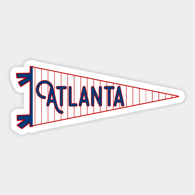 Atlanta Pinstripe Pennant Sticker by zsonn